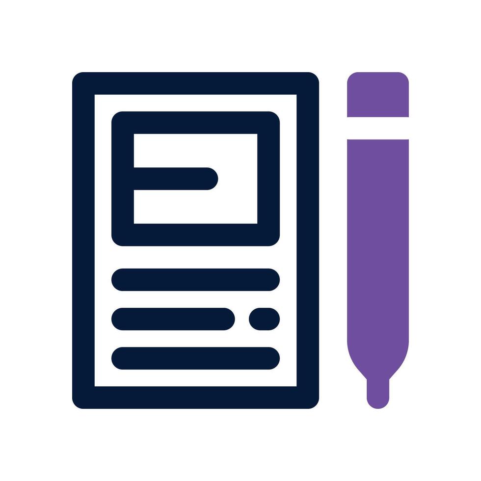 Report icon. dual tone icon for your website, mobile, presentation, and logo design. vector