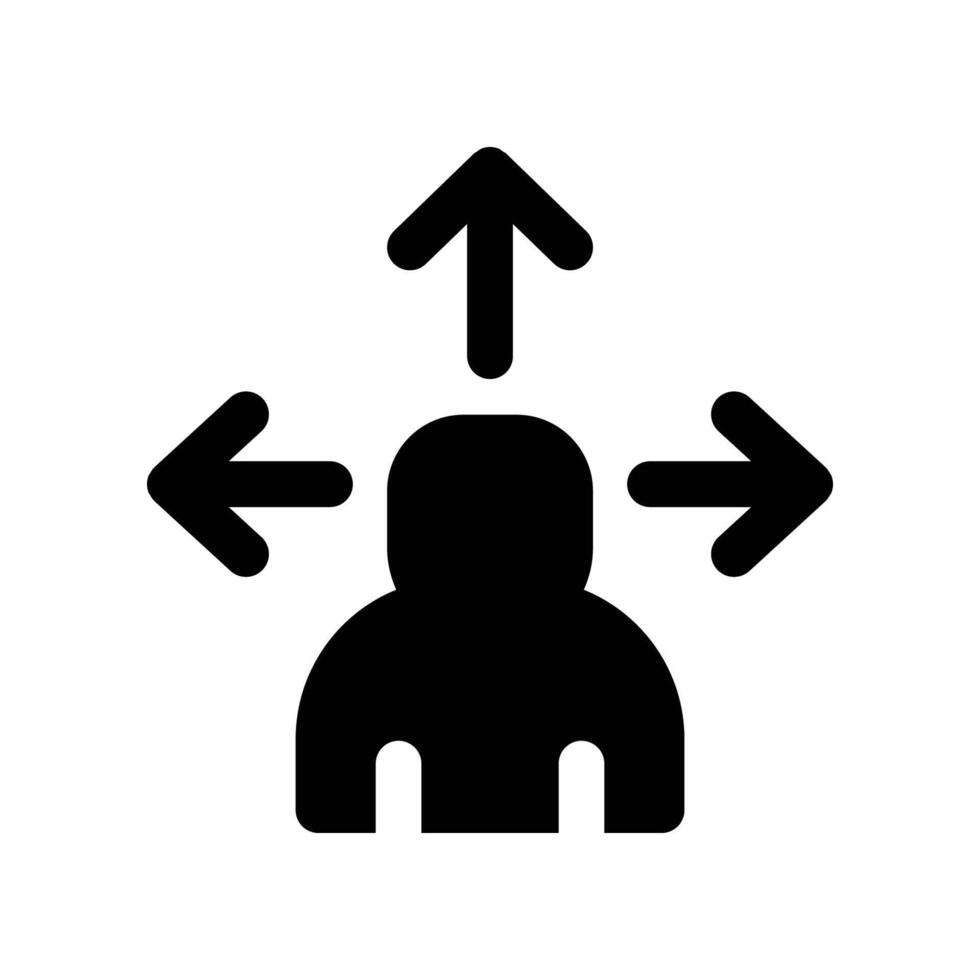 Decision icon. glyph icon for your website, mobile, presentation, and logo design. vector