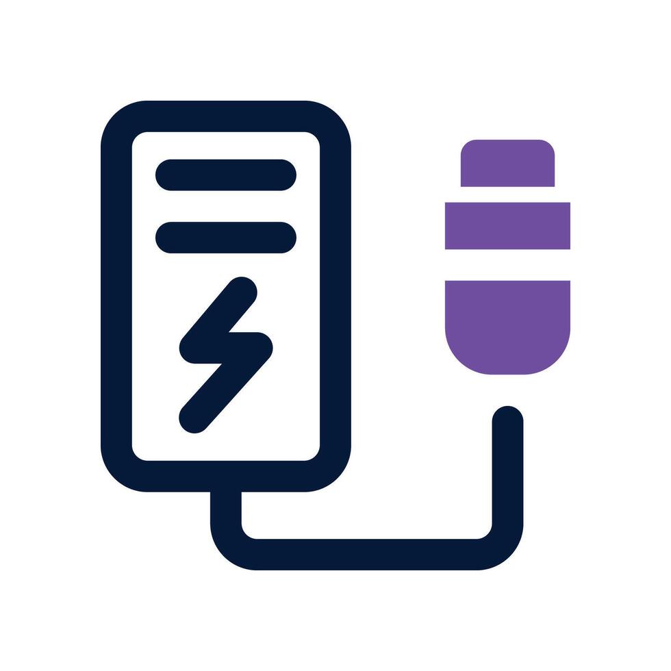 Power Bank icon. dual tone icon for your website, mobile, presentation, and logo design. vector