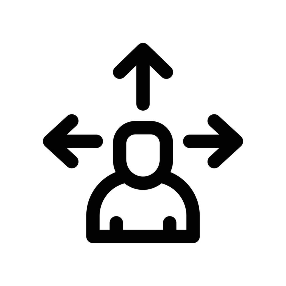 Decision icon. line icon for your website, mobile, presentation, and logo design. vector