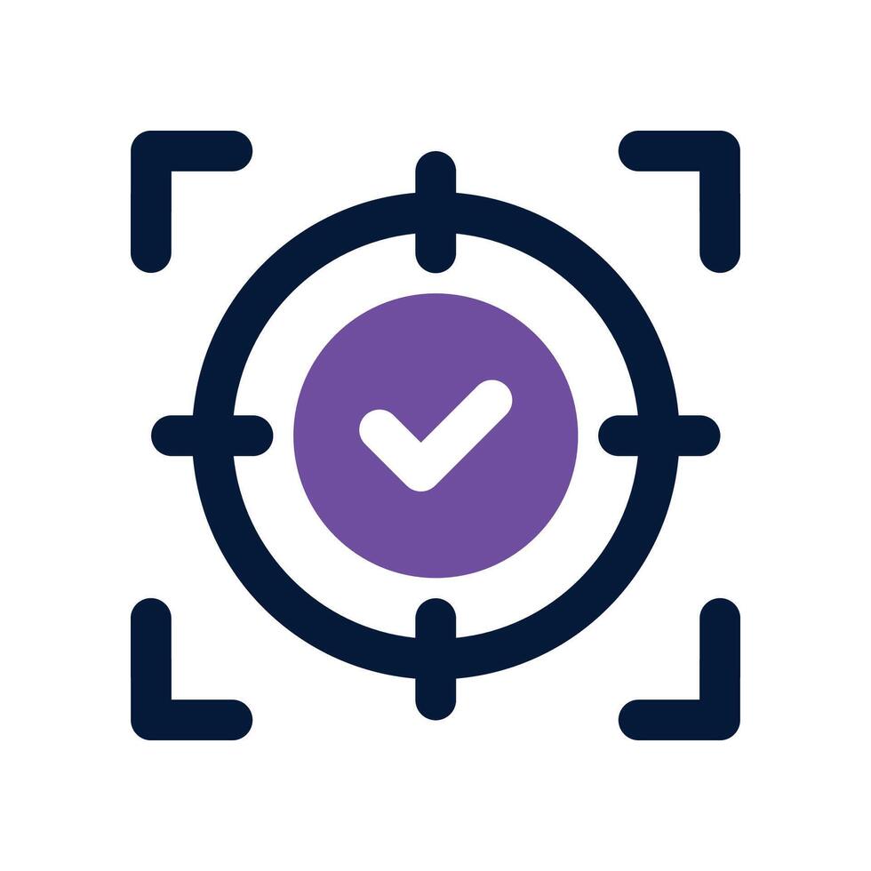 Goal icon. dual tone icon for your website, mobile, presentation, and logo design. vector