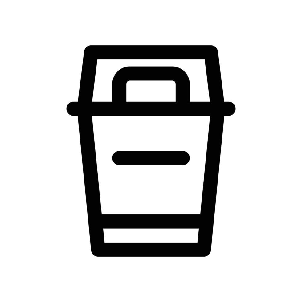 Bin icon. line icon for your website, mobile, presentation, and logo design. vector