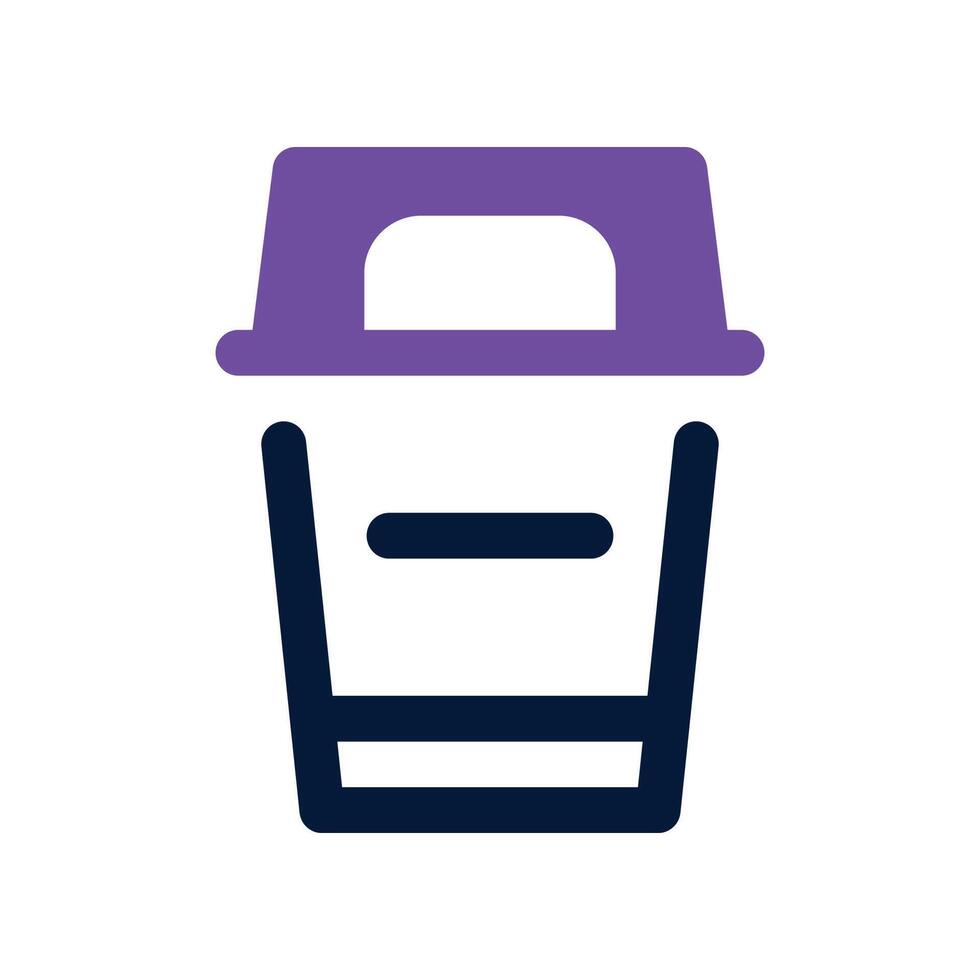 Bin icon. dual tone icon for your website, mobile, presentation, and logo design. vector