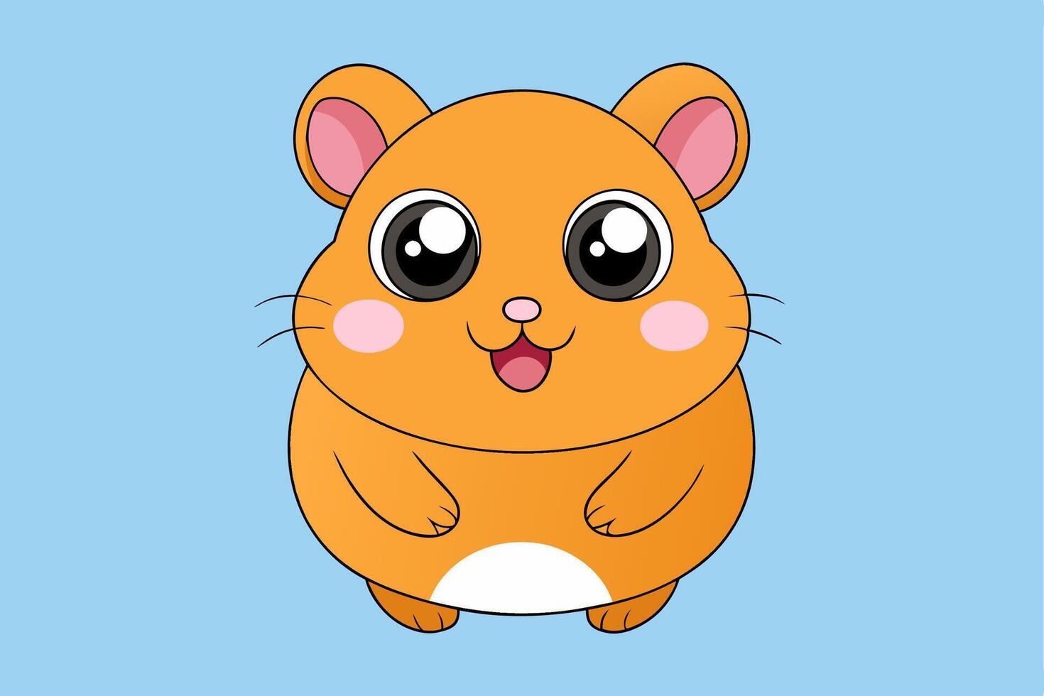 Realistic Hamster Illustration for Graphic Design Projects High Quality, Detailed, and Versatile Artwork vector