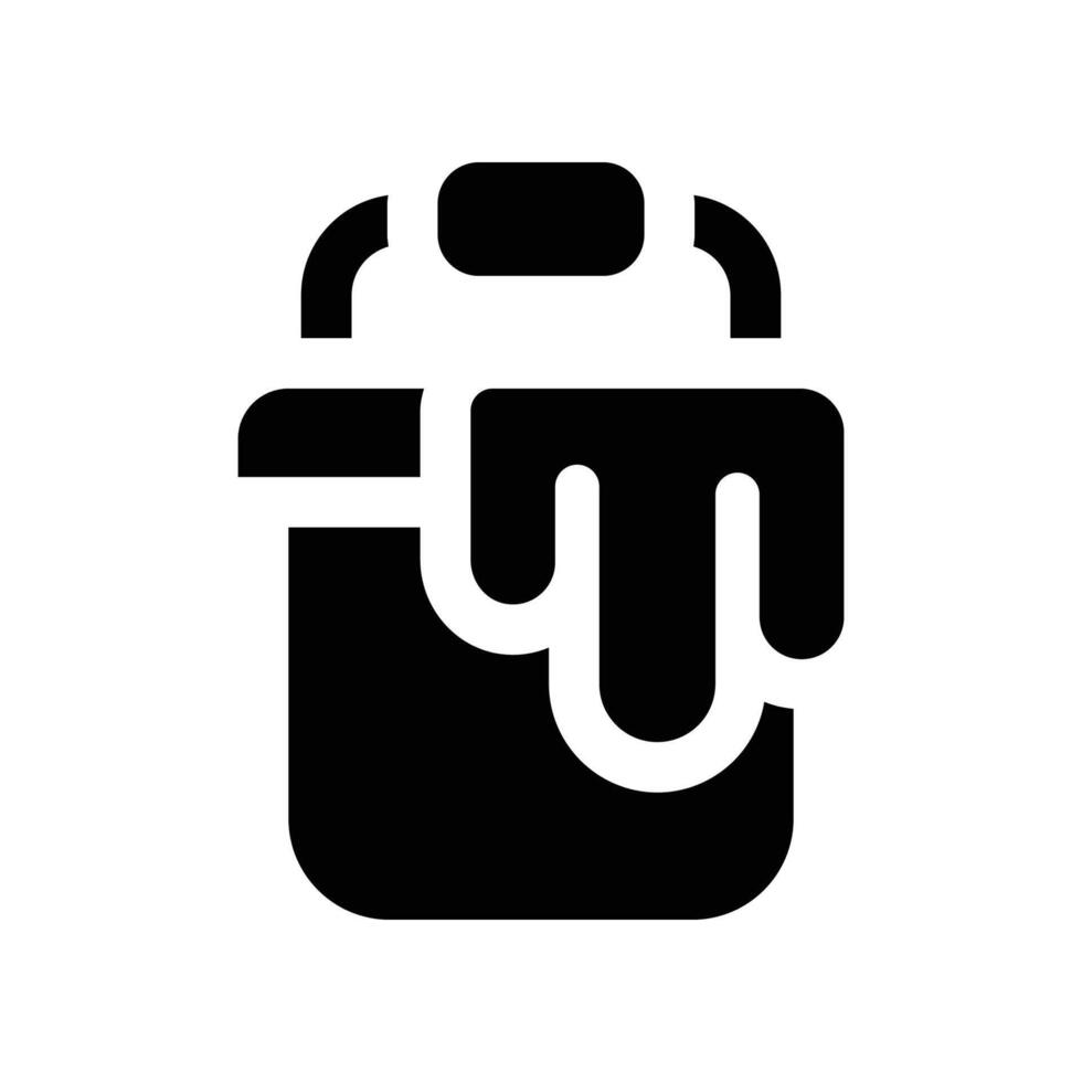 paint bucket icon. glyph icon for your website, mobile, presentation, and logo design. vector