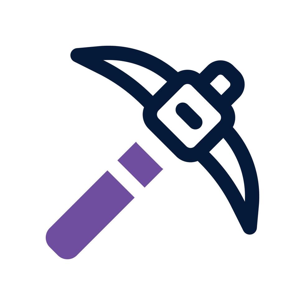 pickaxe icon. dual tone icon for your website, mobile, presentation, and logo design. vector