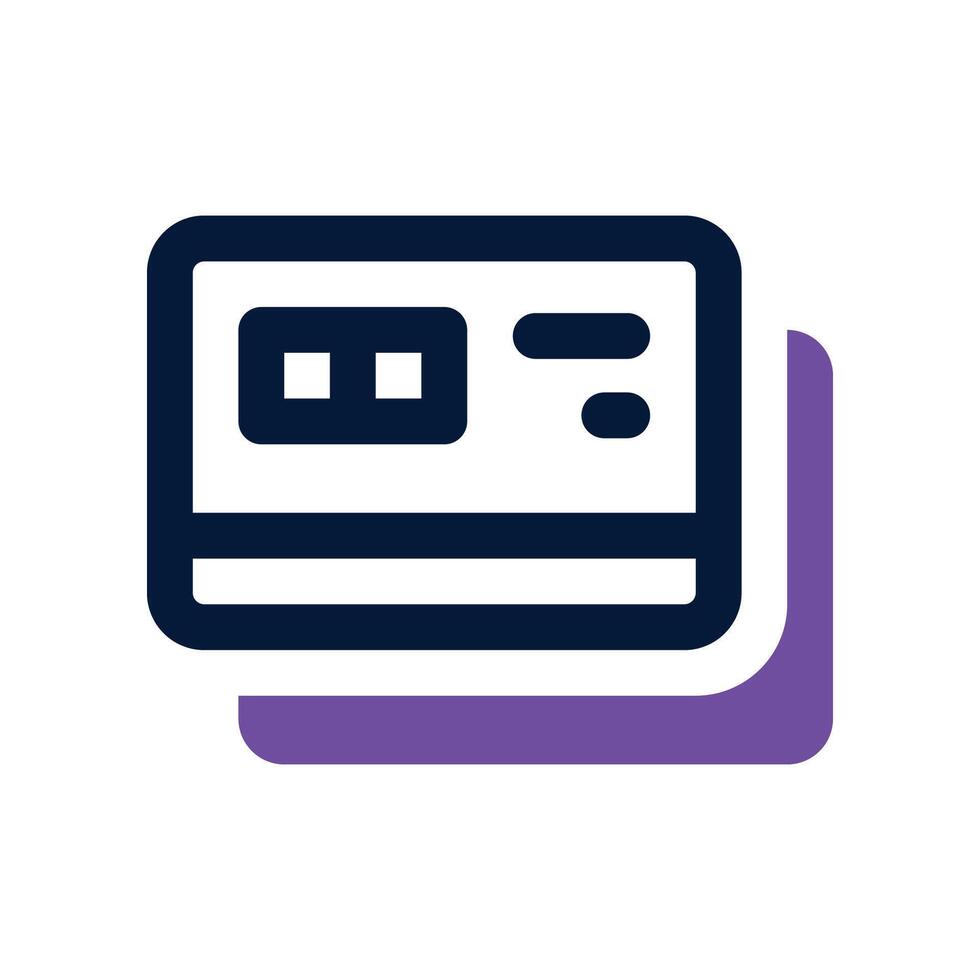 credit card icon. dual tone icon for your website, mobile, presentation, and logo design. vector