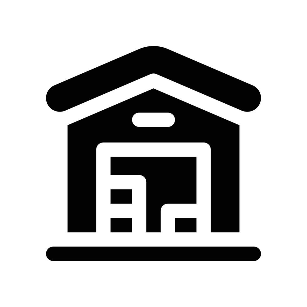 warehouse icon. glyph icon for your website, mobile, presentation, and logo design. vector
