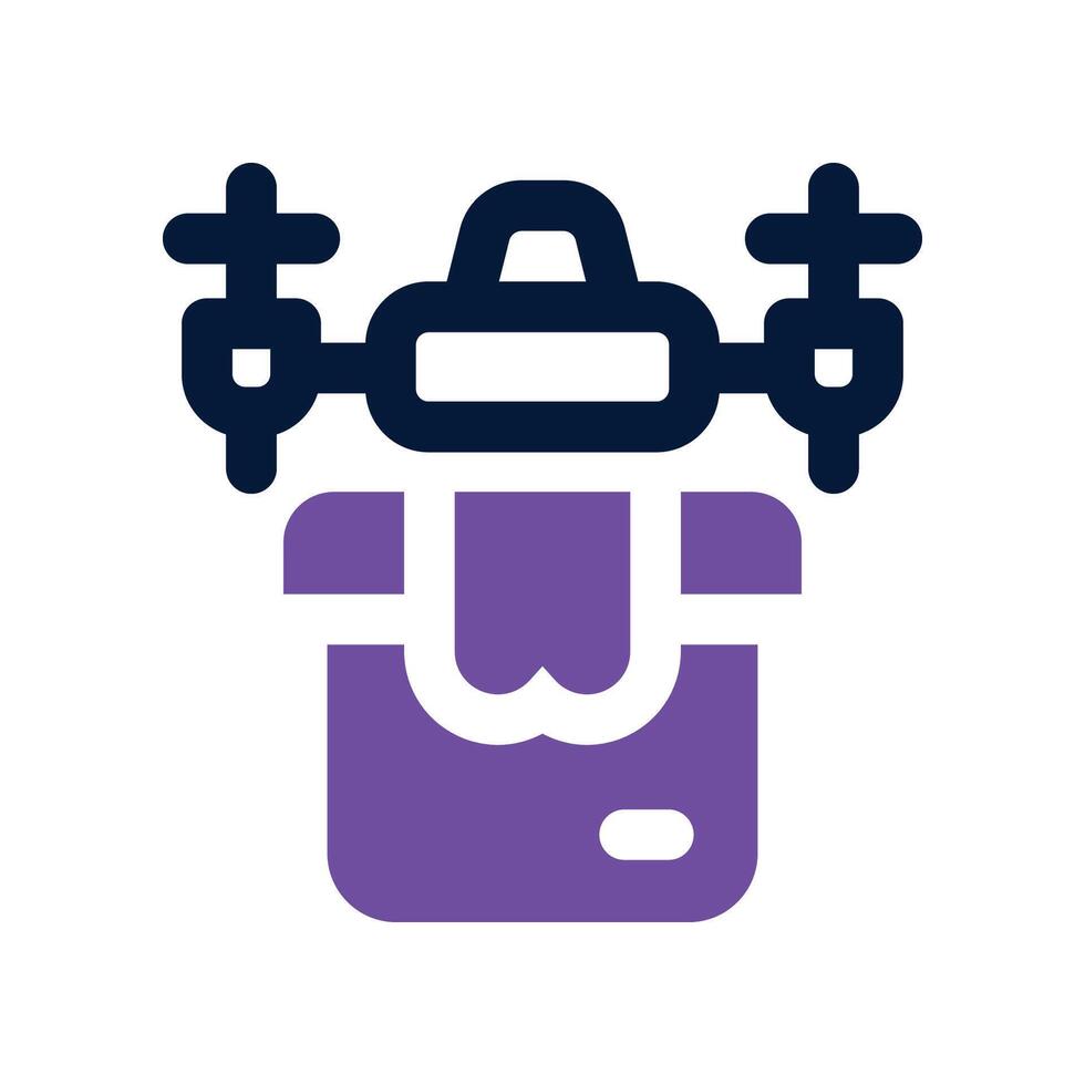 drone delivery icon. dual tone icon for your website, mobile, presentation, and logo design. vector