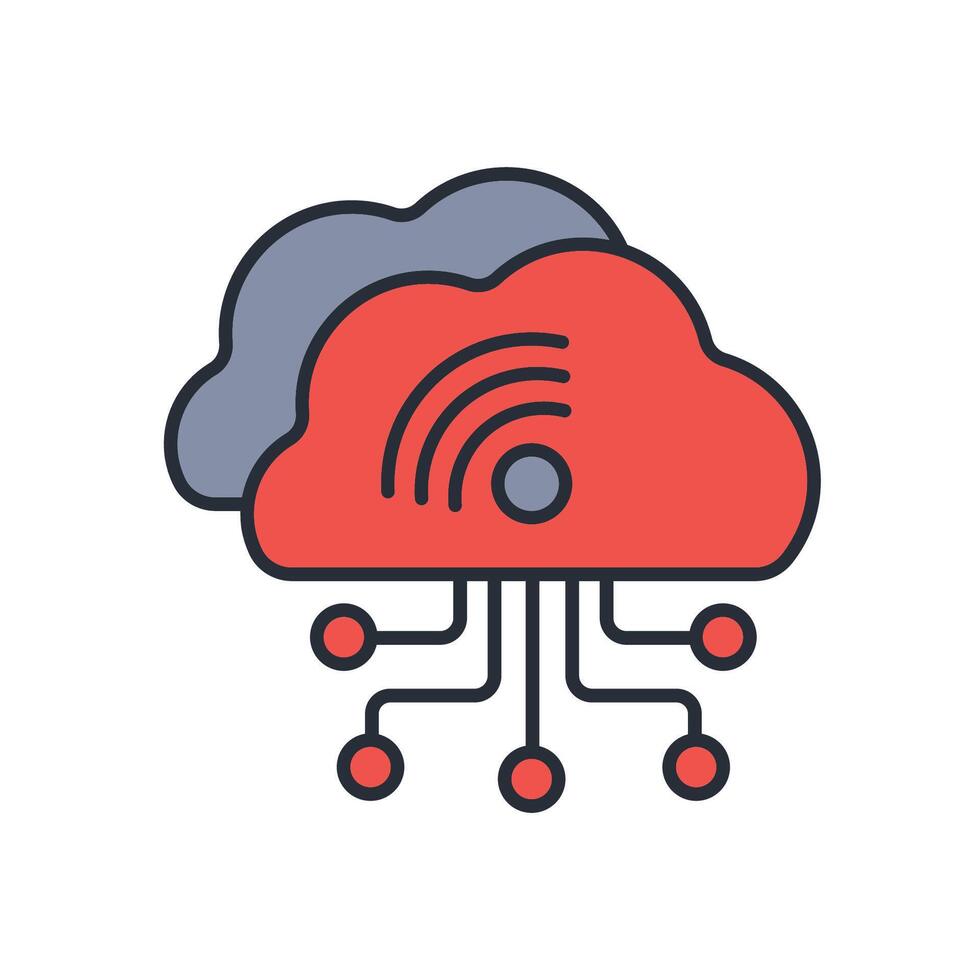 iot icon. .Editable stroke.linear style sign for use web design,logo.Symbol illustration. vector