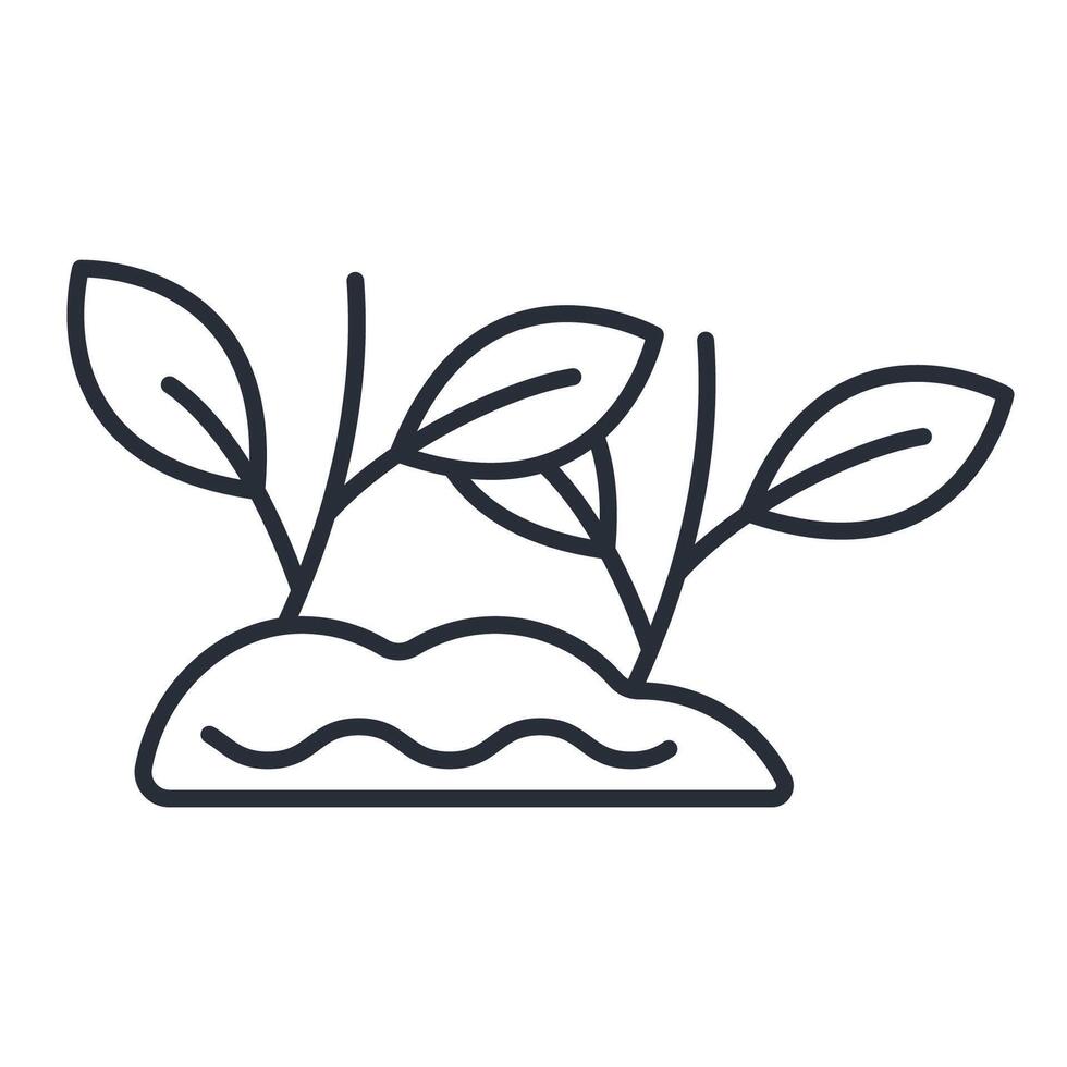 Sprout icon. .Editable stroke.linear style sign for use web design,logo.Symbol illustration. vector