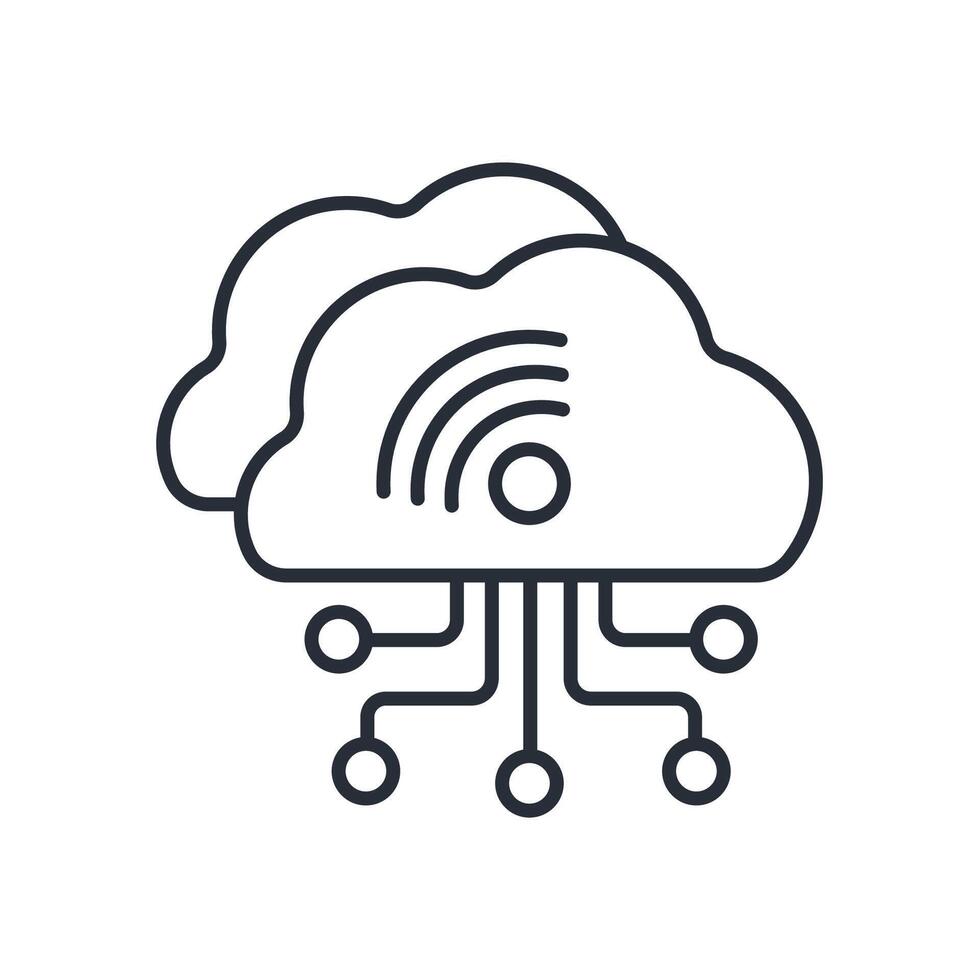 iot icon. .Editable stroke.linear style sign for use web design,logo.Symbol illustration. vector