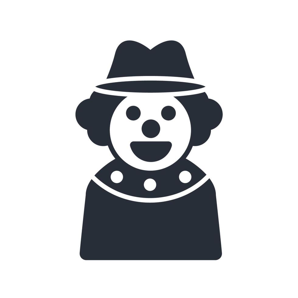 clown icon. .Editable stroke.linear style sign for use web design,logo.Symbol illustration. vector