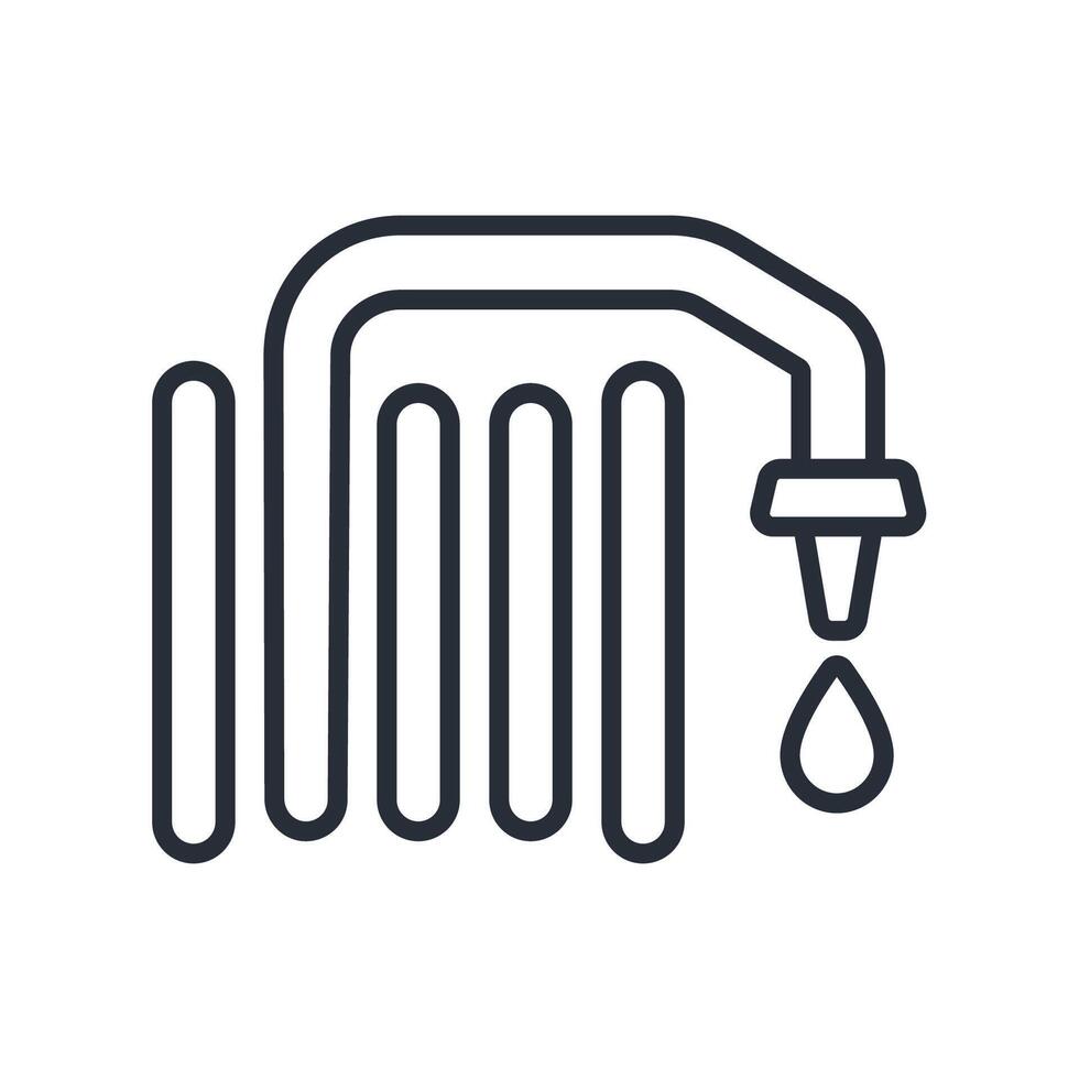 garden hose icon. .Editable stroke.linear style sign for use web design,logo.Symbol illustration. vector