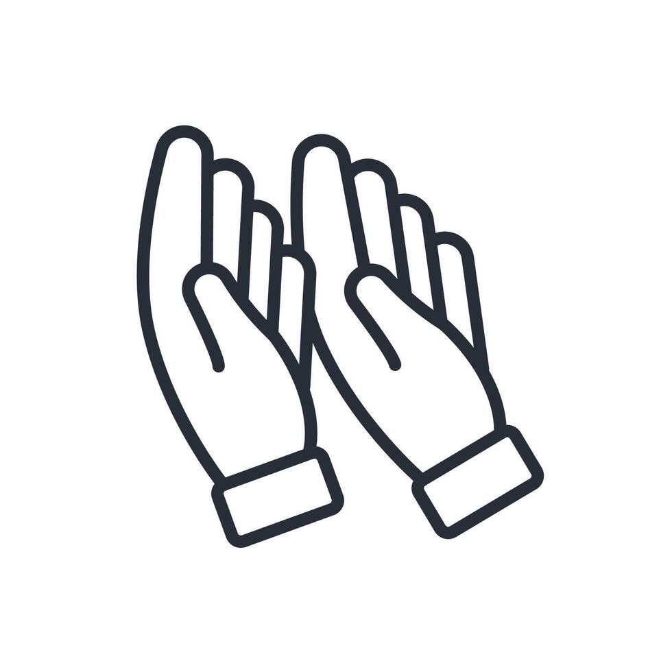 Garden Gloves icon. .Editable stroke.linear style sign for use web design,logo.Symbol illustration. vector