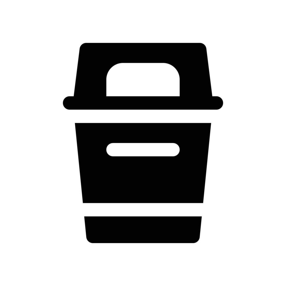 Bin icon. glyph icon for your website, mobile, presentation, and logo design. vector