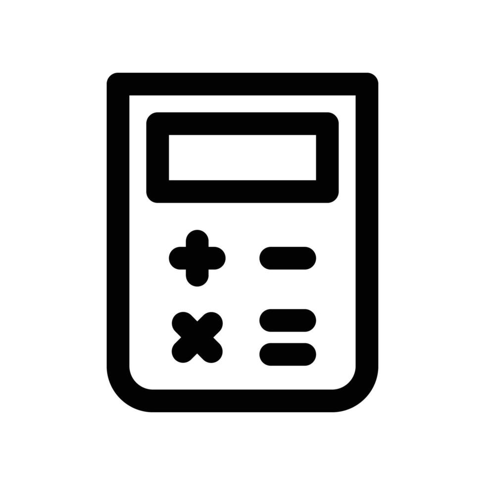 Calculator icon. line icon for your website, mobile, presentation, and logo design. vector