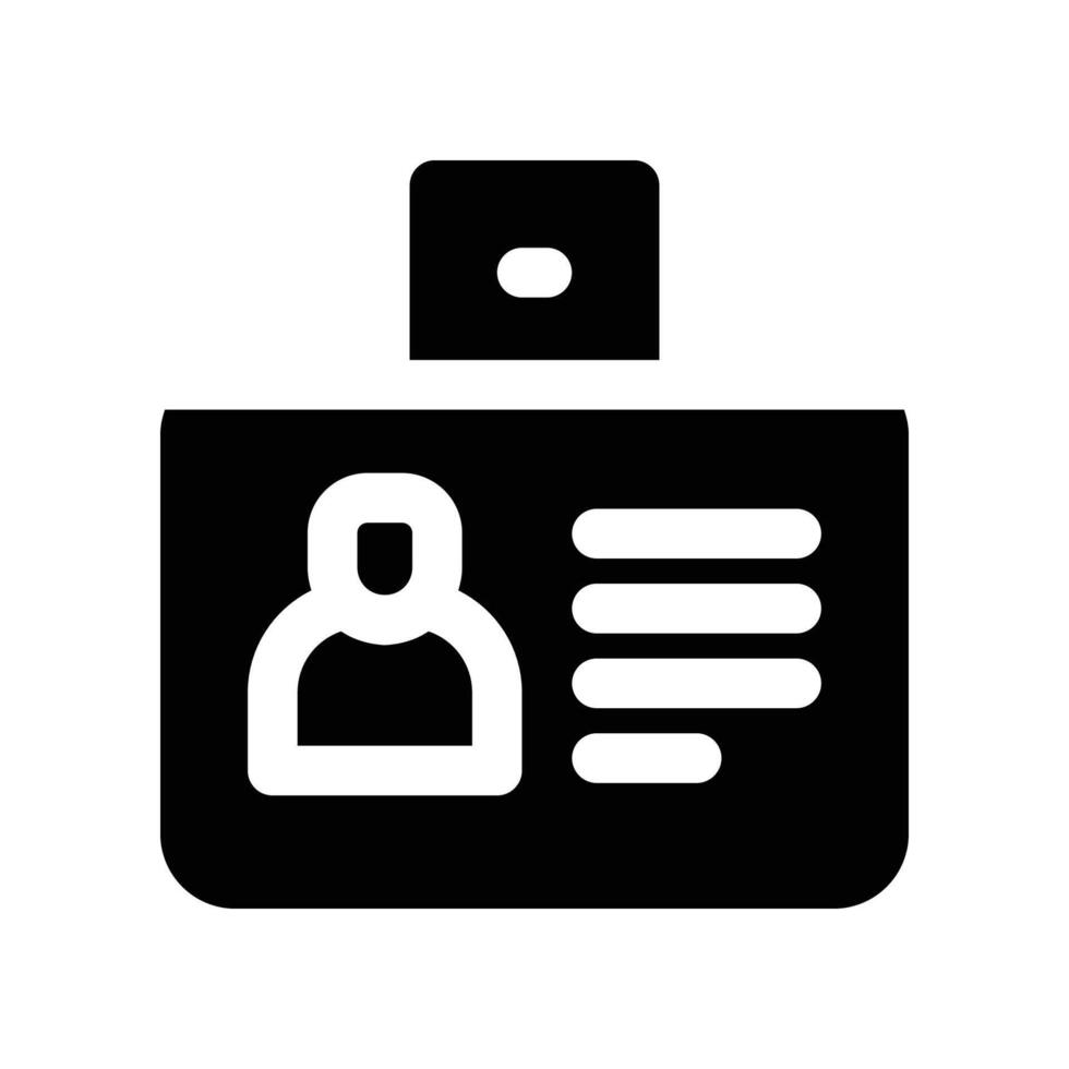 Id Card icon. glyph icon for your website, mobile, presentation, and logo design. vector