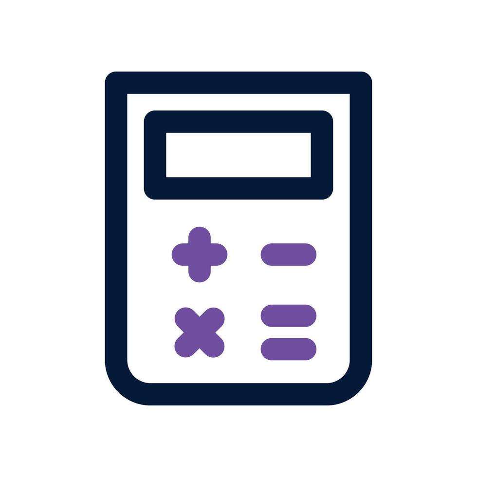 Calculator icon. dual tone icon for your website, mobile, presentation, and logo design. vector