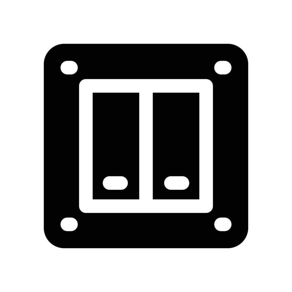 light switch icon. glyph icon for your website, mobile, presentation, and logo design. vector