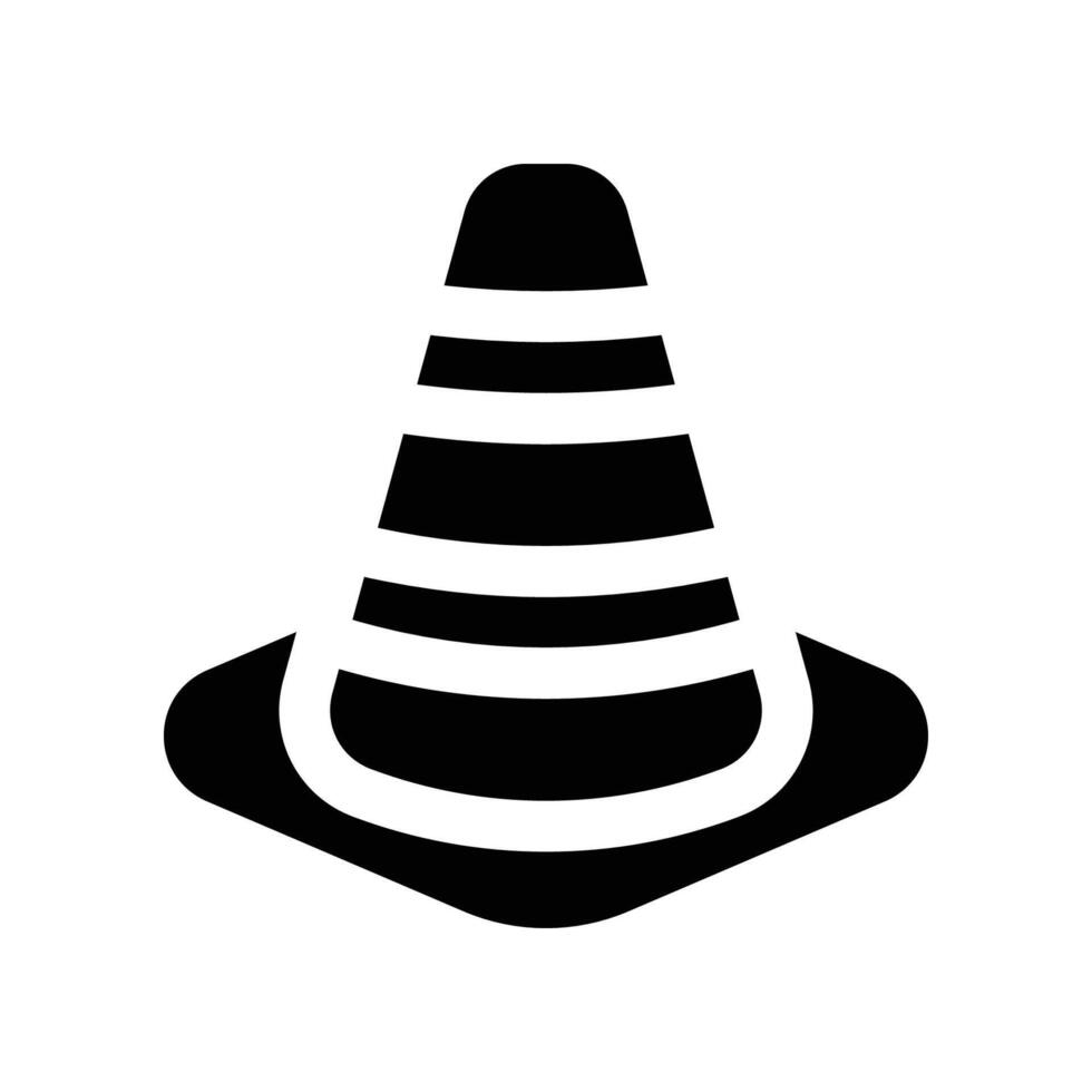 traffic cone icon. glyph icon for your website, mobile, presentation, and logo design. vector