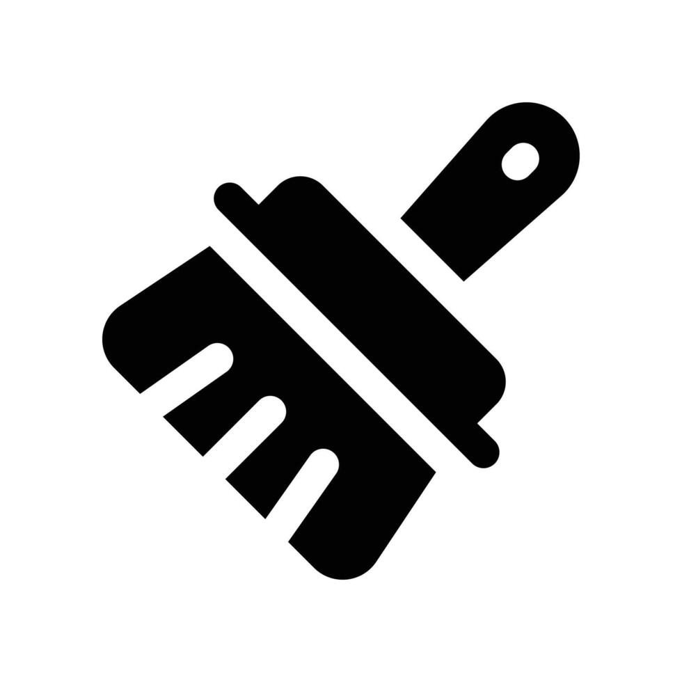 brush icon. glyph icon for your website, mobile, presentation, and logo design. vector