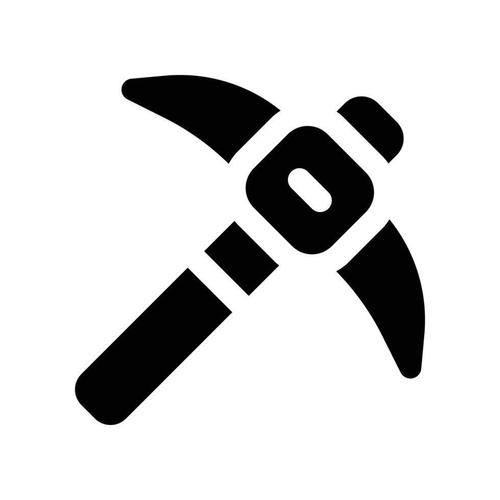 pickaxe icon. glyph icon for your website, mobile, presentation, and logo design. vector
