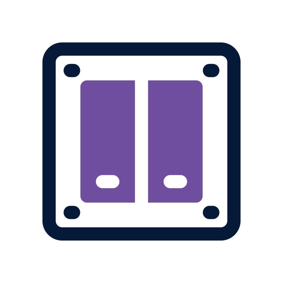 light switch icon. dual tone icon for your website, mobile, presentation, and logo design. vector