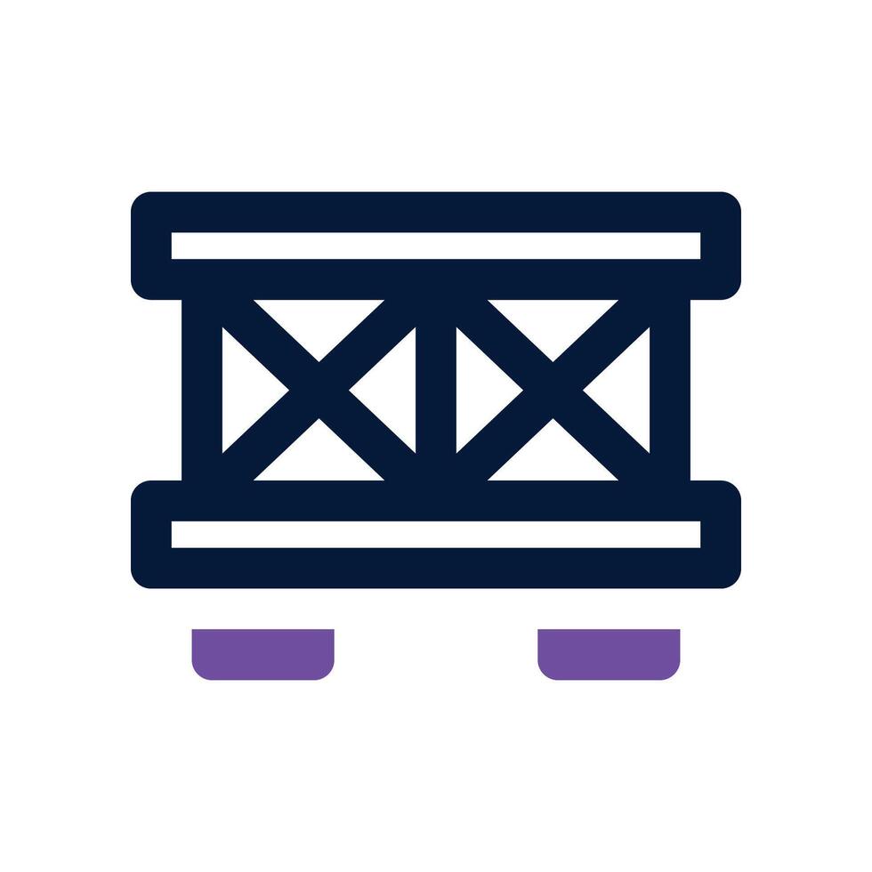 wooden box icon. dual tone icon for your website, mobile, presentation, and logo design. vector