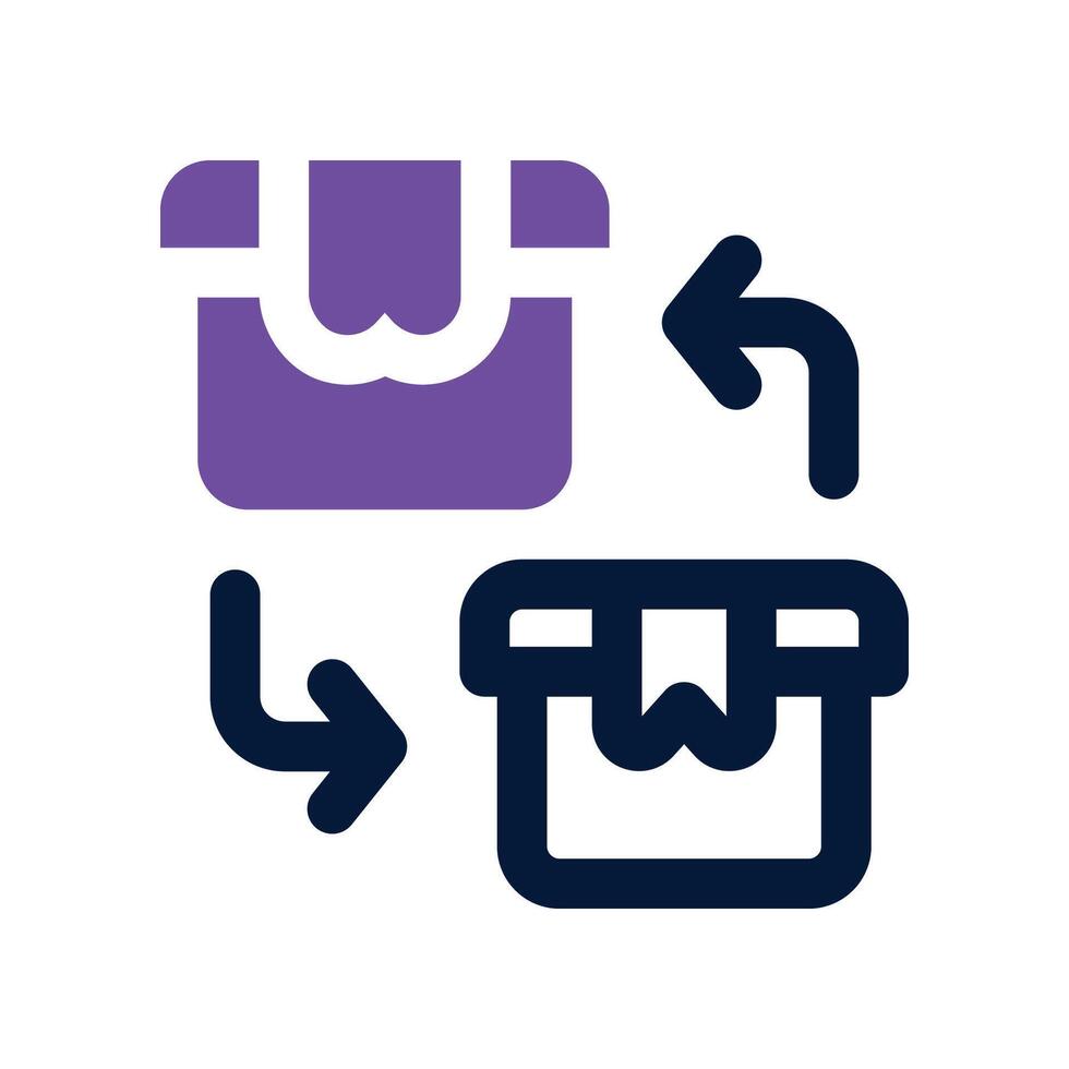 return icon. dual tone icon for your website, mobile, presentation, and logo design. vector