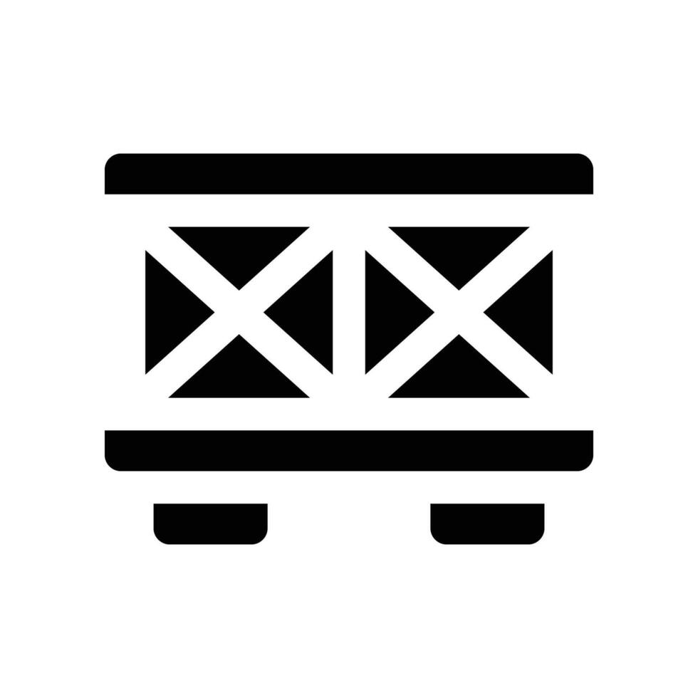 wooden box icon. glyph icon for your website, mobile, presentation, and logo design. vector