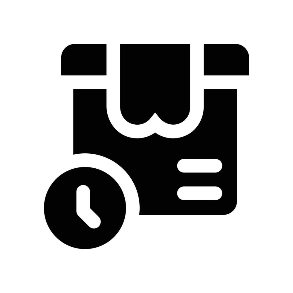 delivery time icon. glyph icon for your website, mobile, presentation, and logo design. vector