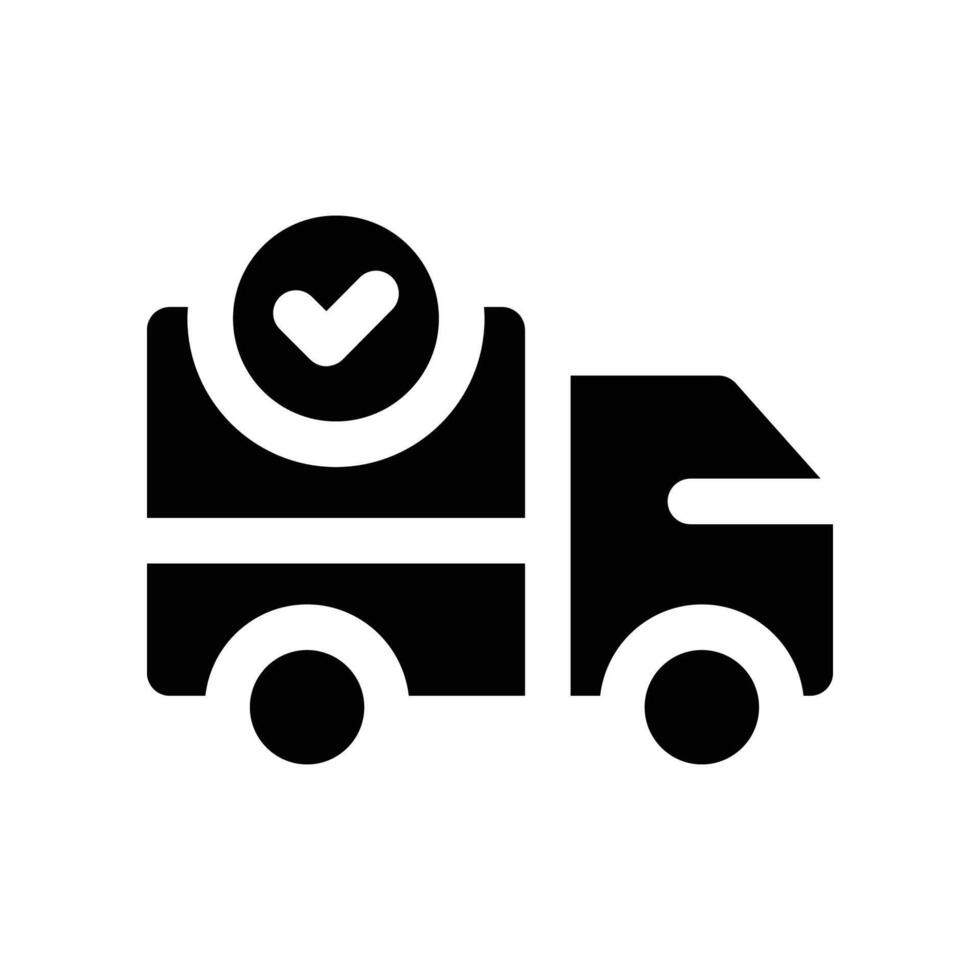 truck icon. glyph icon for your website, mobile, presentation, and logo design. vector