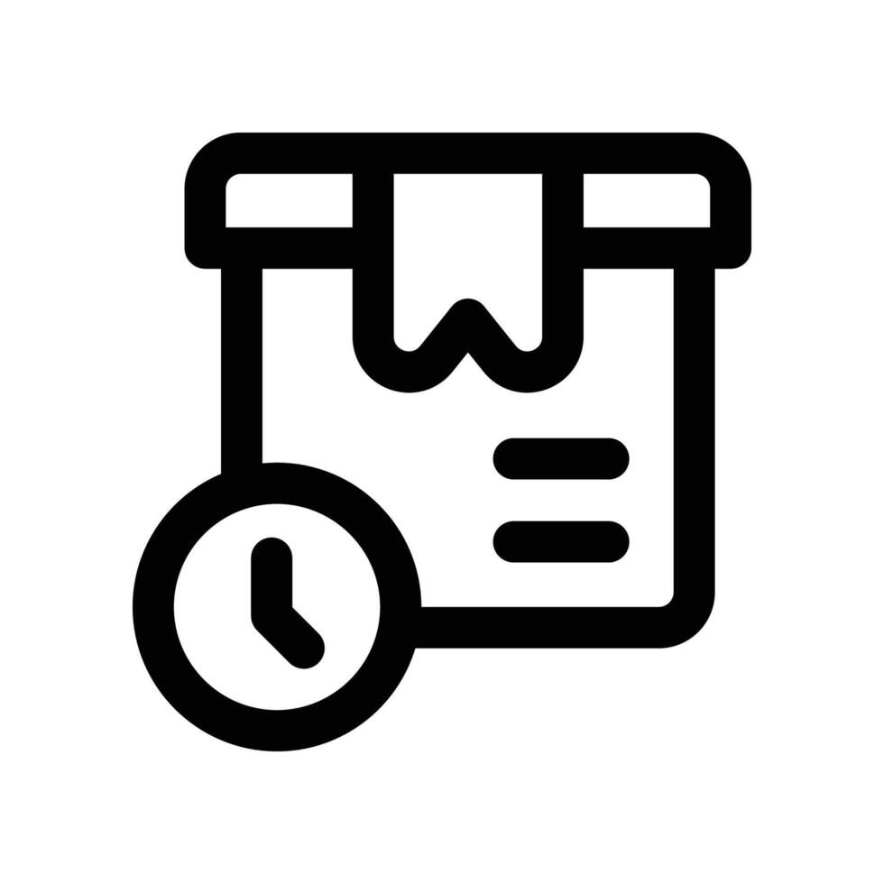 delivery time icon. line icon for your website, mobile, presentation, and logo design. vector