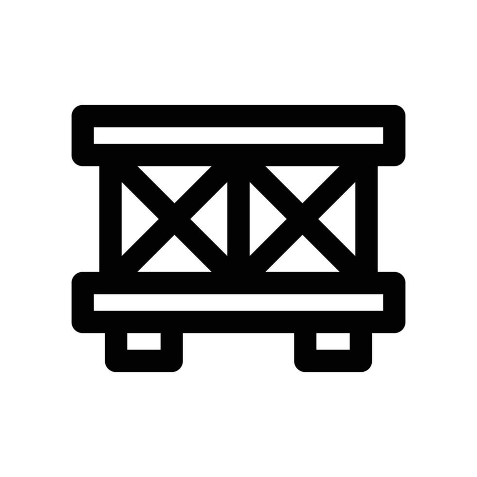 wooden box icon. line icon for your website, mobile, presentation, and logo design. vector