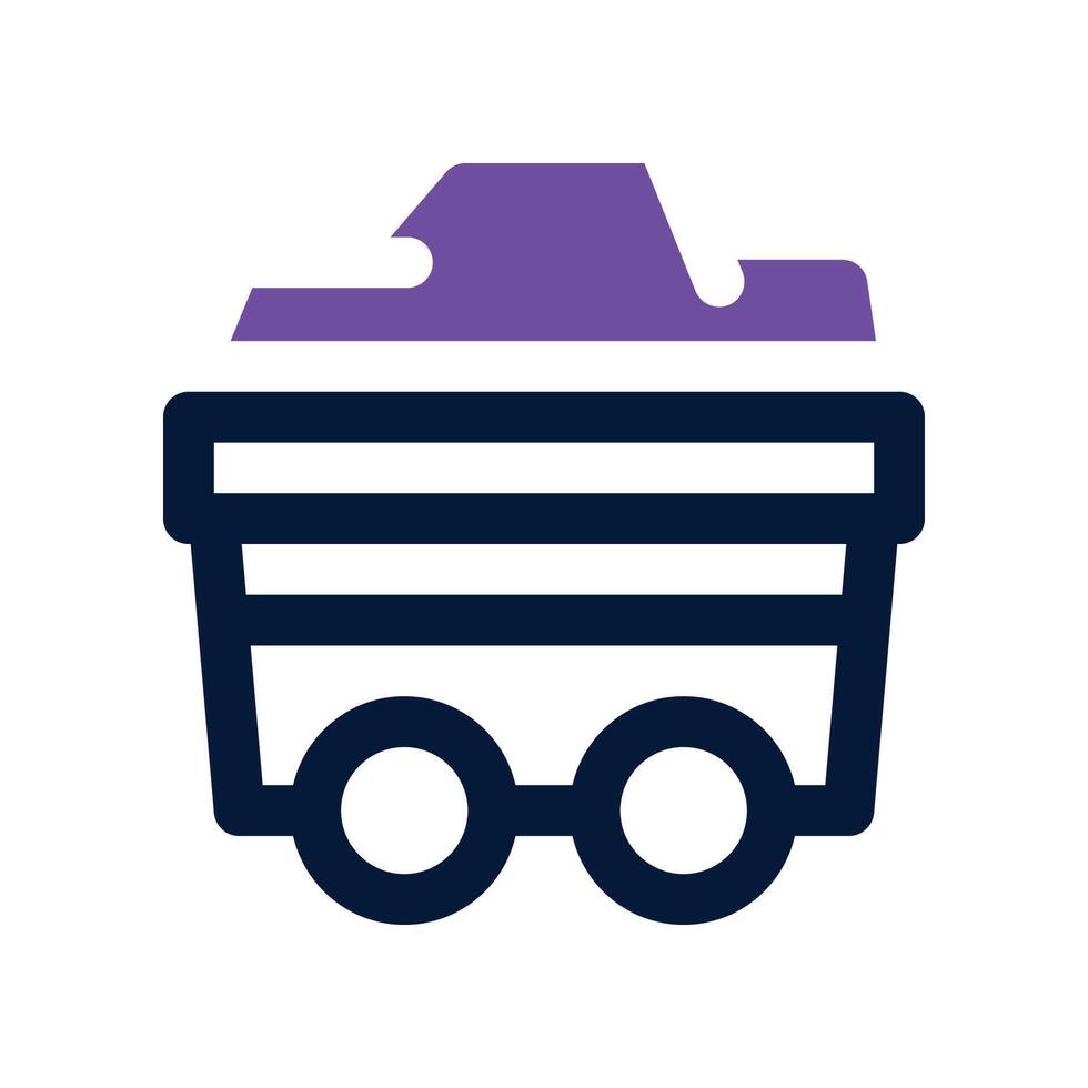 mining cart icon. dual tone icon for your website, mobile, presentation, and logo design. vector