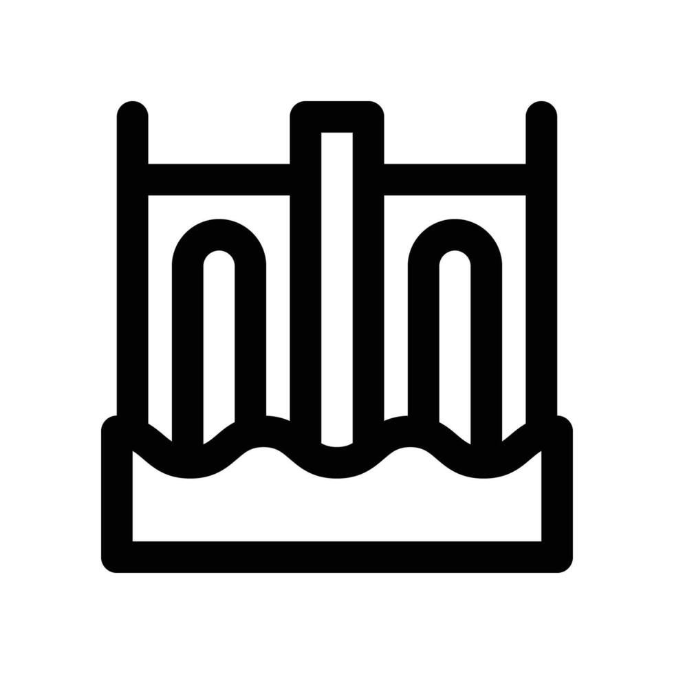 dam icon. line icon for your website, mobile, presentation, and logo design. vector