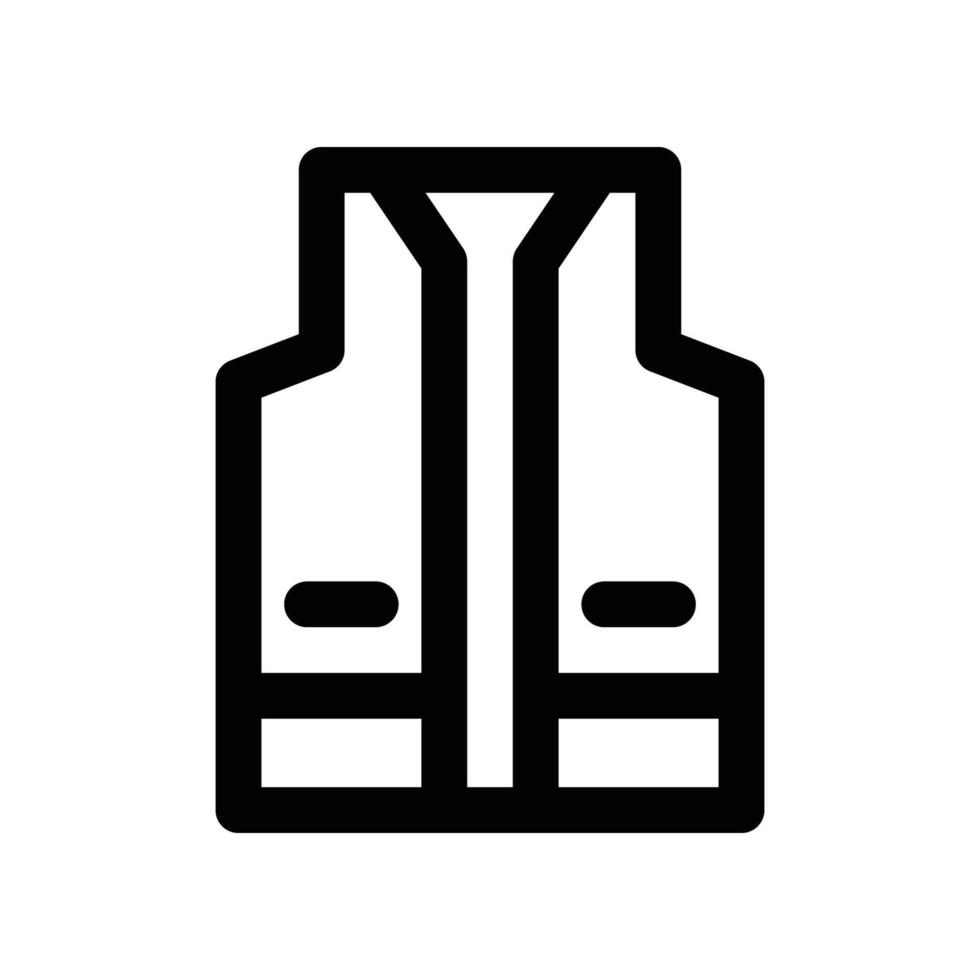 vest icon. line icon for your website, mobile, presentation, and logo design. vector