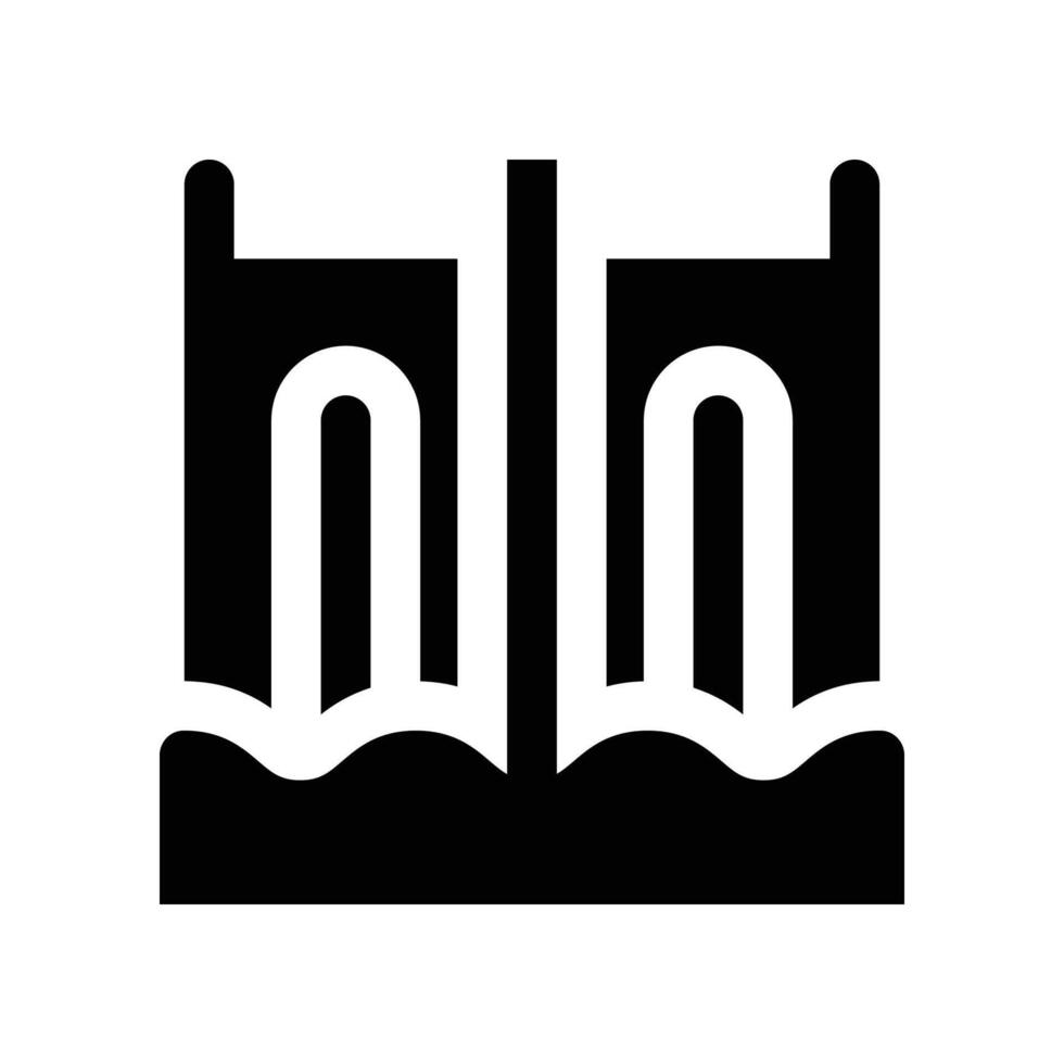 dam icon. glyph icon for your website, mobile, presentation, and logo design. vector