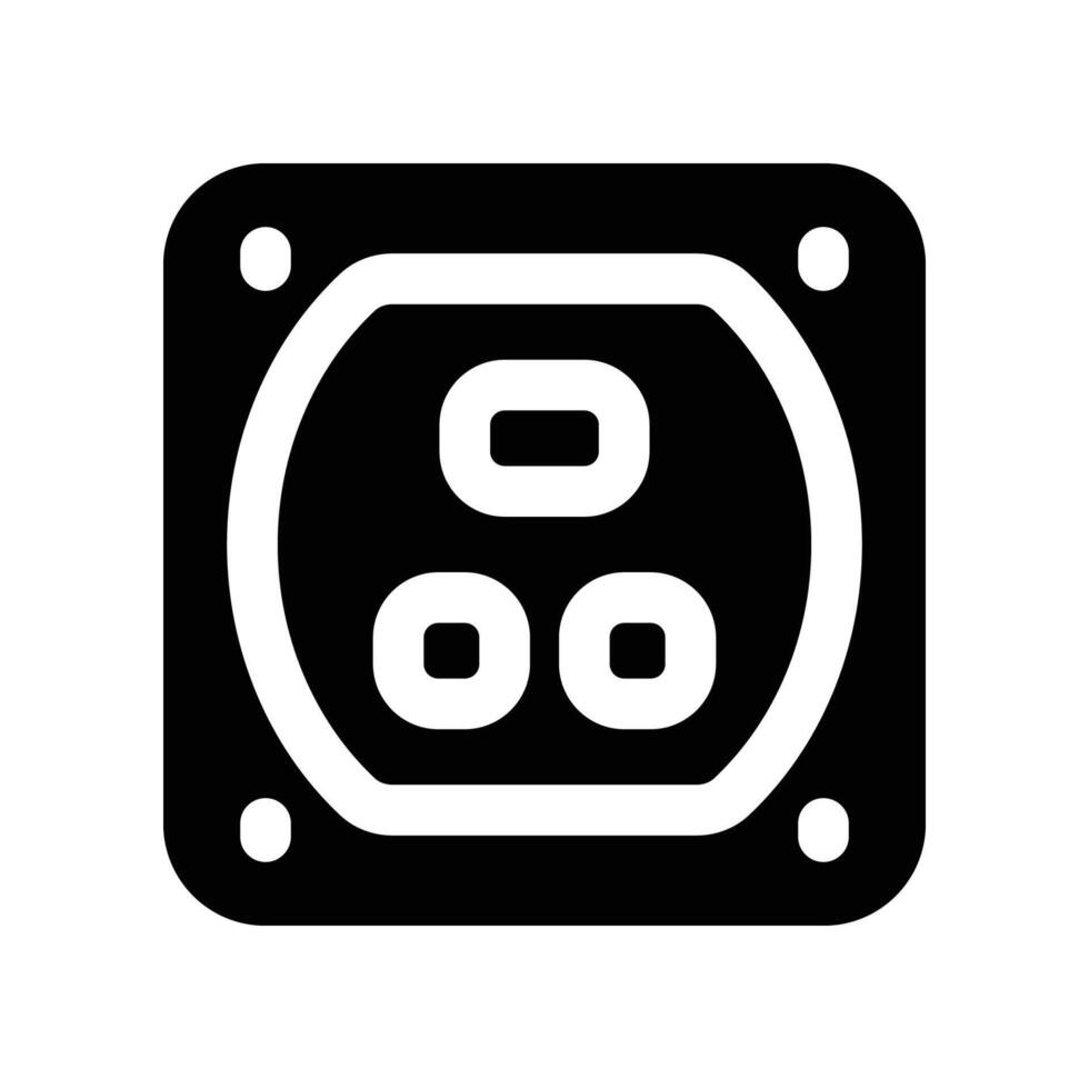 socket icon. glyph icon for your website, mobile, presentation, and logo design. vector