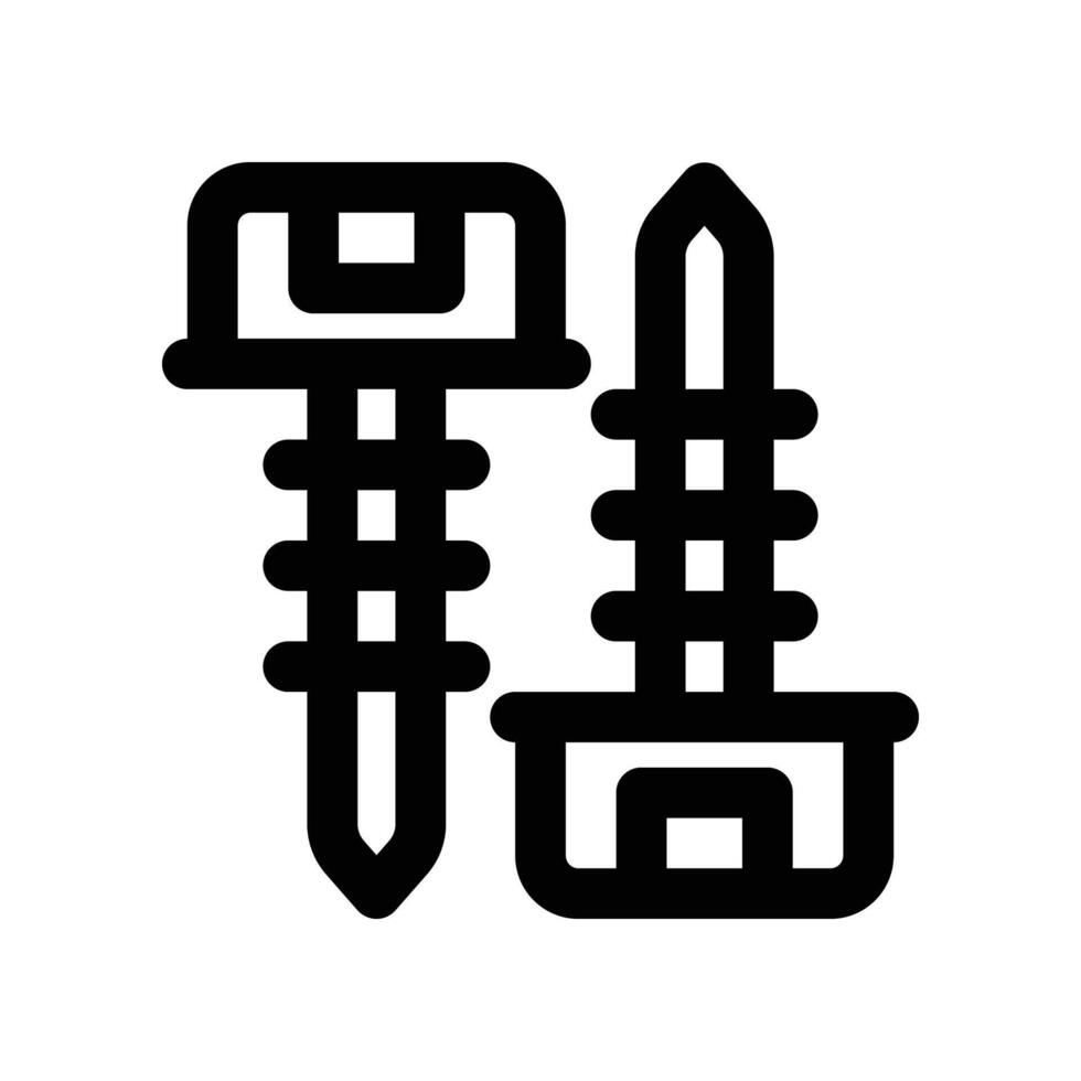 screw icon. line icon for your website, mobile, presentation, and logo design. vector