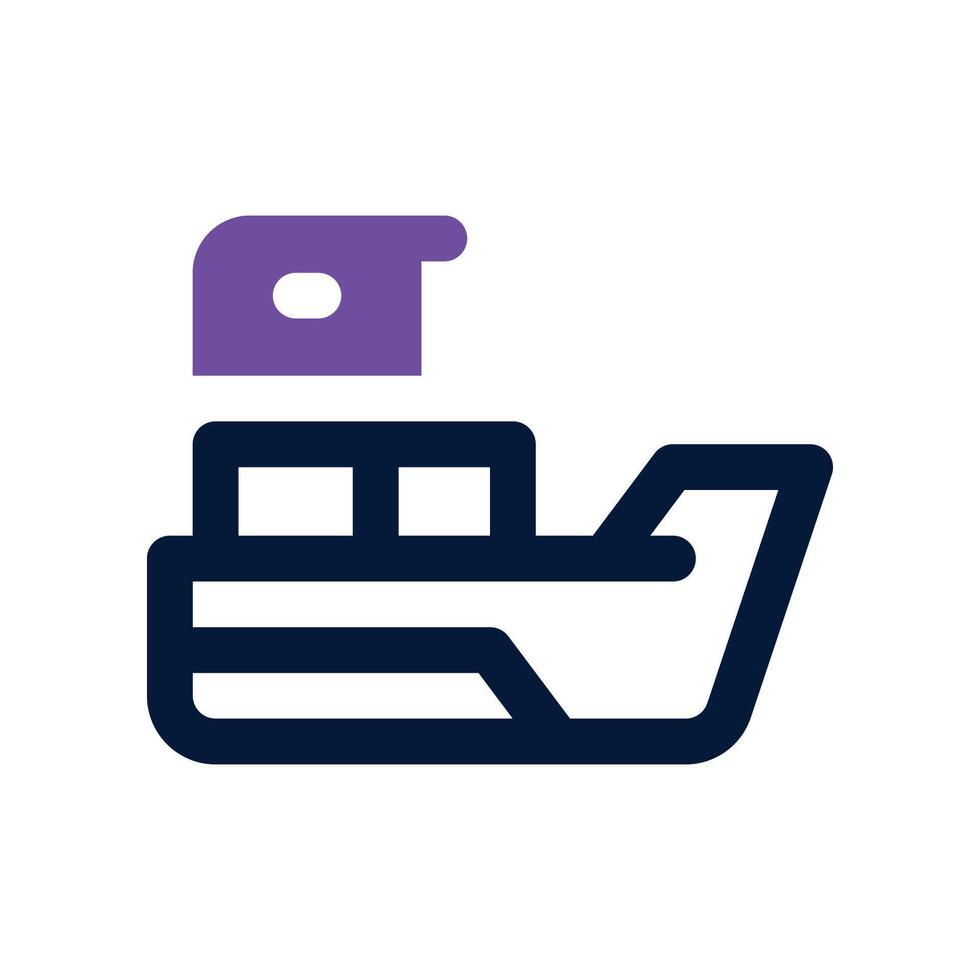 cargo ship icon. dual tone icon for your website, mobile, presentation, and logo design. vector