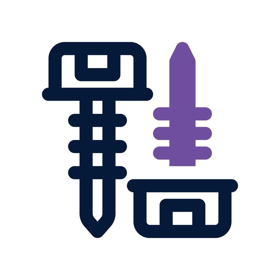 screw icon. dual tone icon for your website, mobile, presentation, and logo design. vector