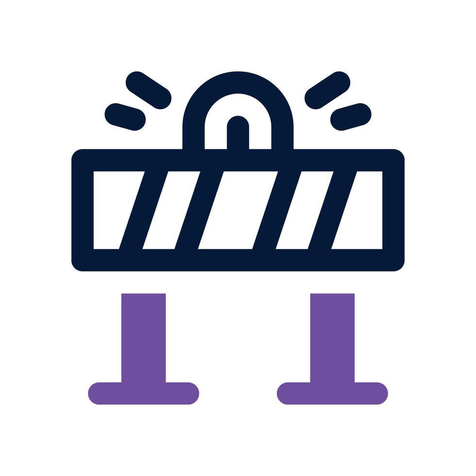 traffic barrier icon. dual tone icon for your website, mobile, presentation, and logo design. vector
