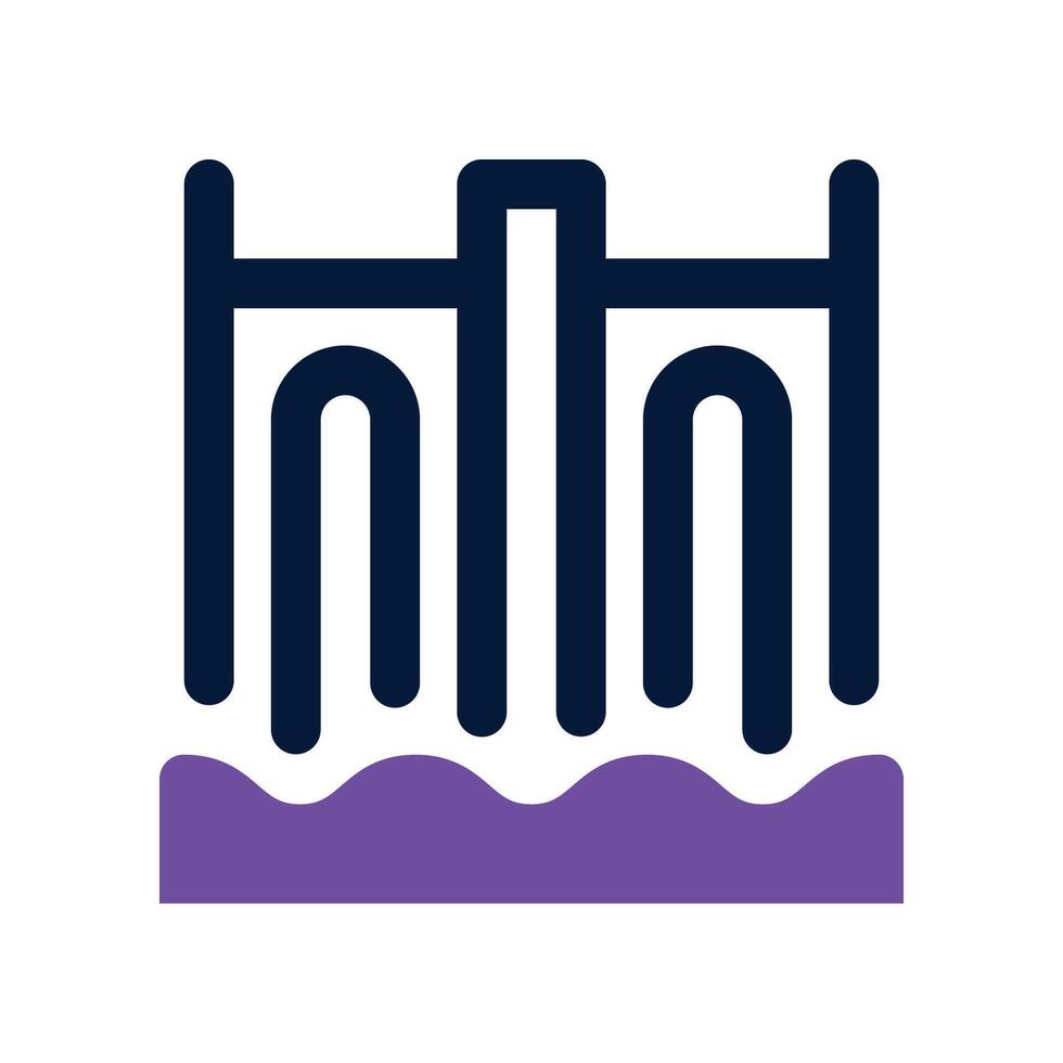 dam icon. dual tone icon for your website, mobile, presentation, and logo design. vector