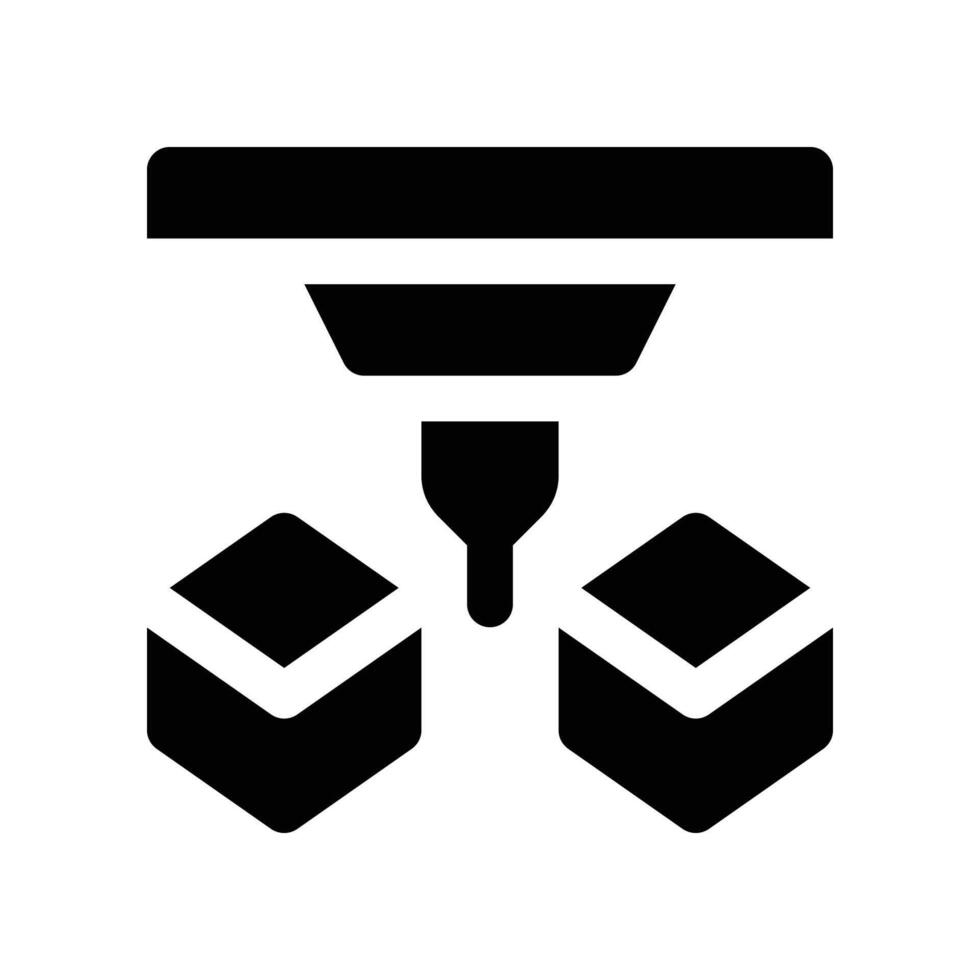 printing icon. glyph icon for your website, mobile, presentation, and logo design. vector