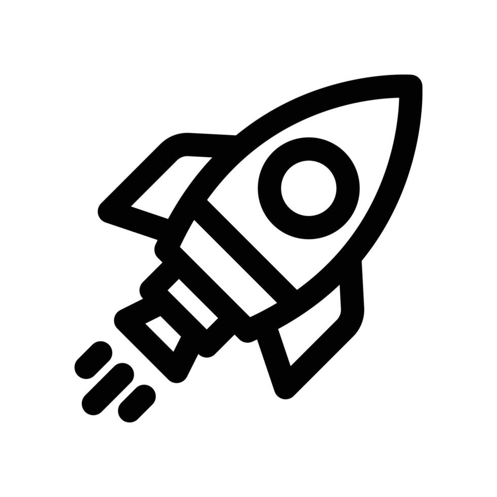 rocket icon. line icon for your website, mobile, presentation, and logo design. vector