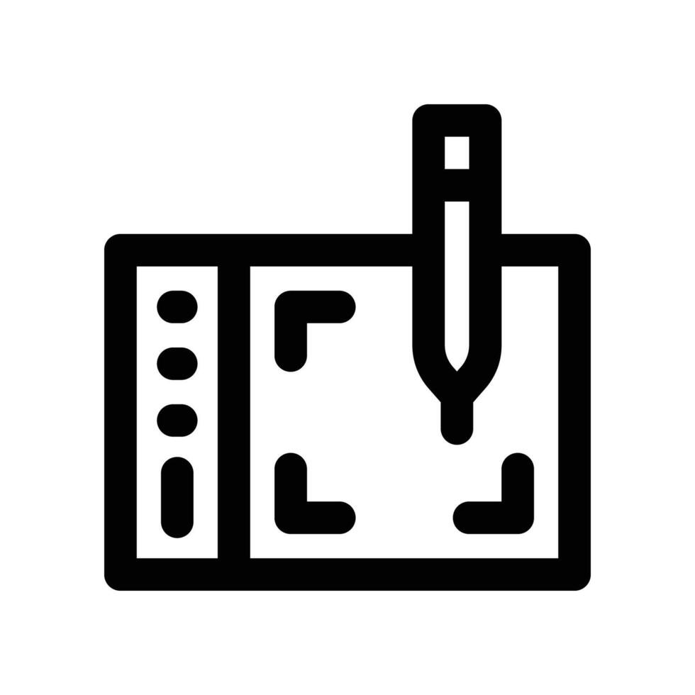 graphic tablet icon. line icon for your website, mobile, presentation, and logo design. vector