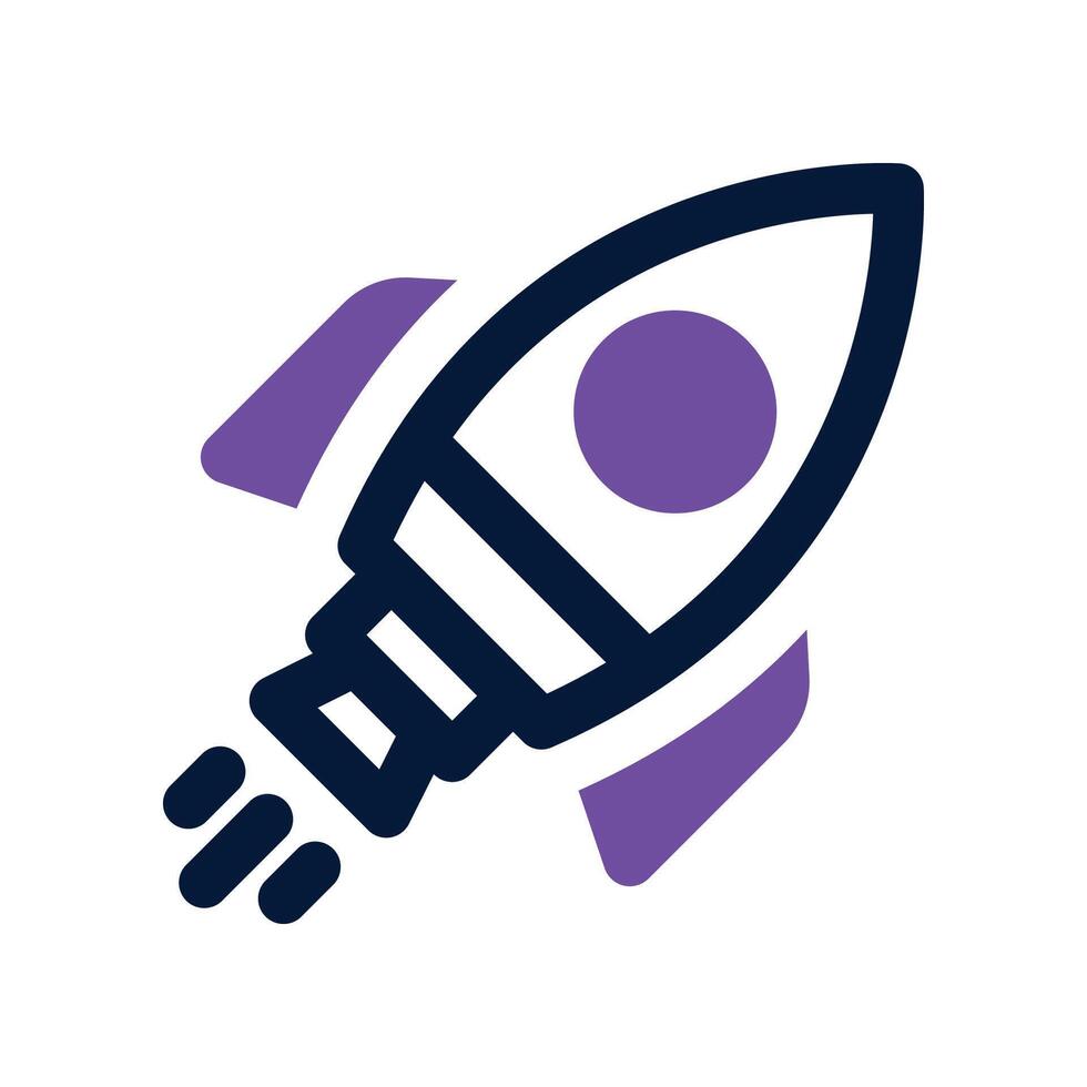 rocket icon. dual tone icon for your website, mobile, presentation, and logo design. vector
