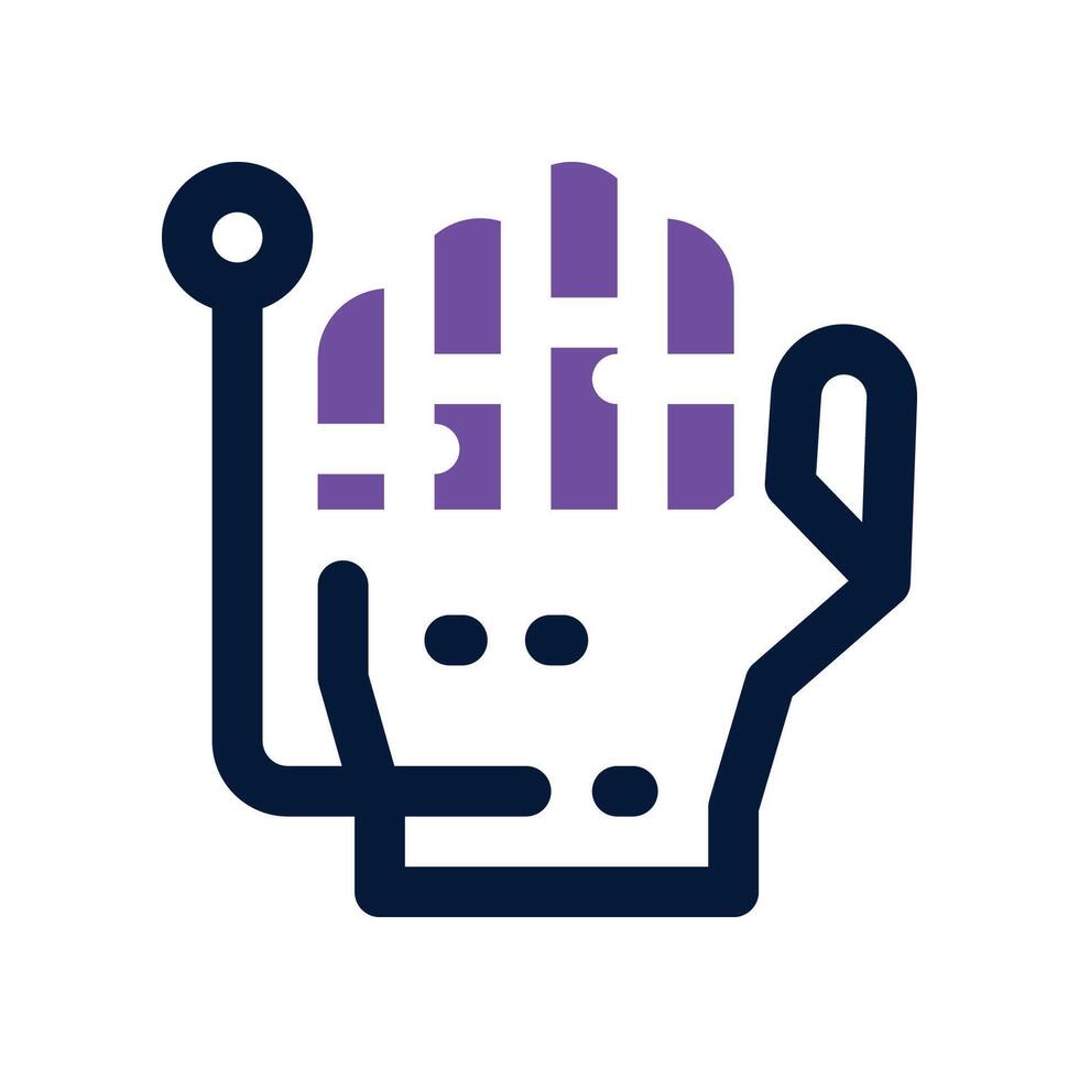 robotic hand icon. dual tone icon for your website, mobile, presentation, and logo design. vector